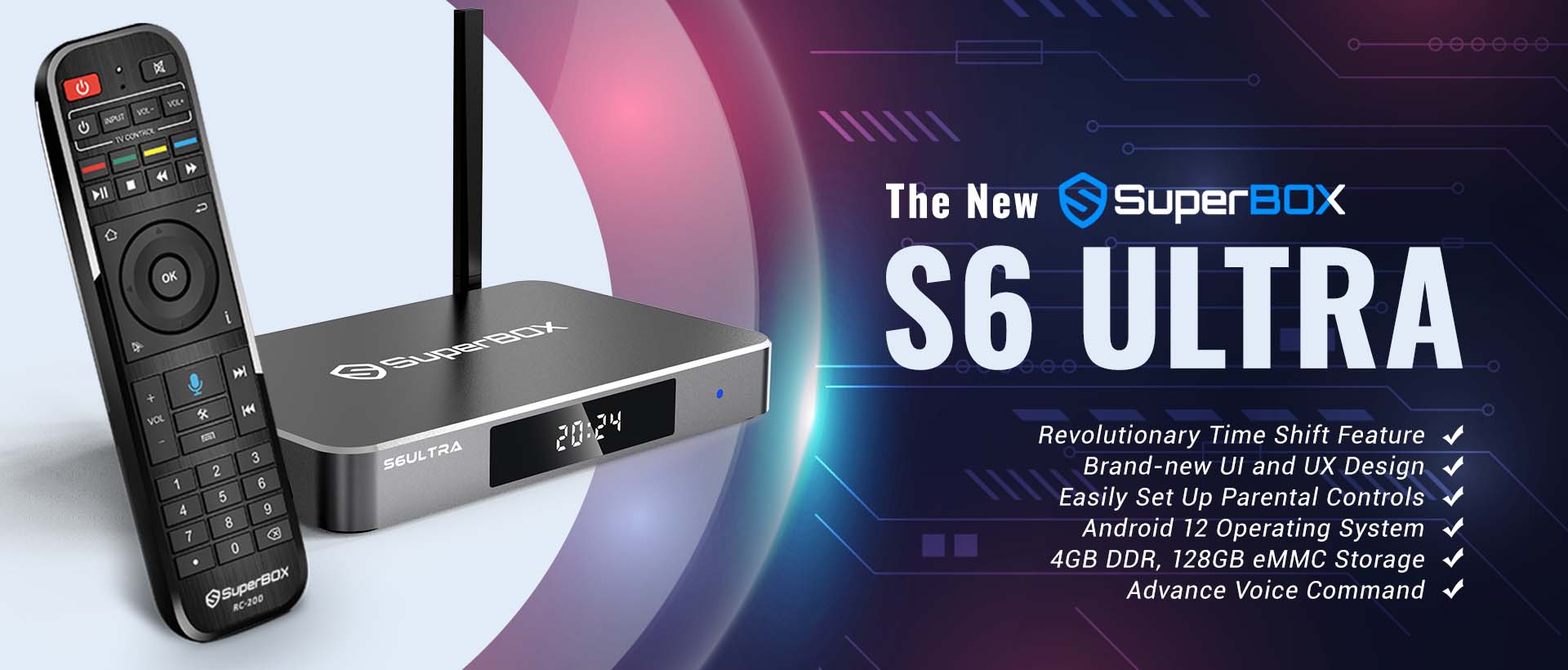 SuperBox Ultra S6 2025 - Best Android TV box with voice control and 4K streaming
