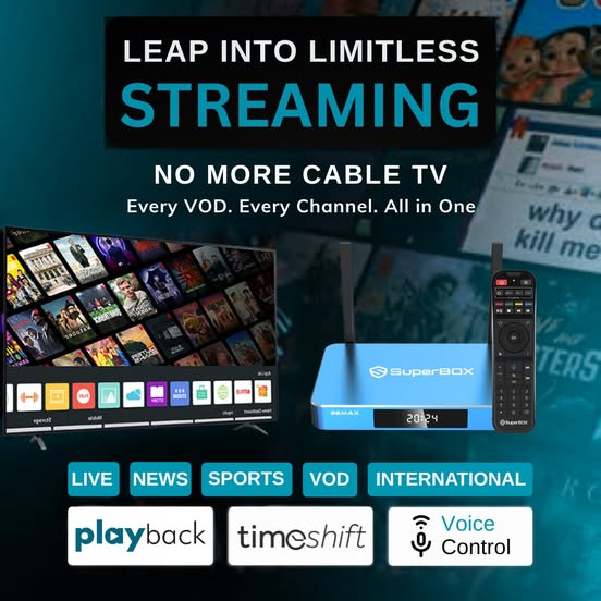 SuperBox Ultra S6 limitless streaming - live TV streaming box with international channels