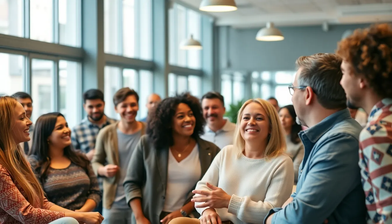 People having natural conversations