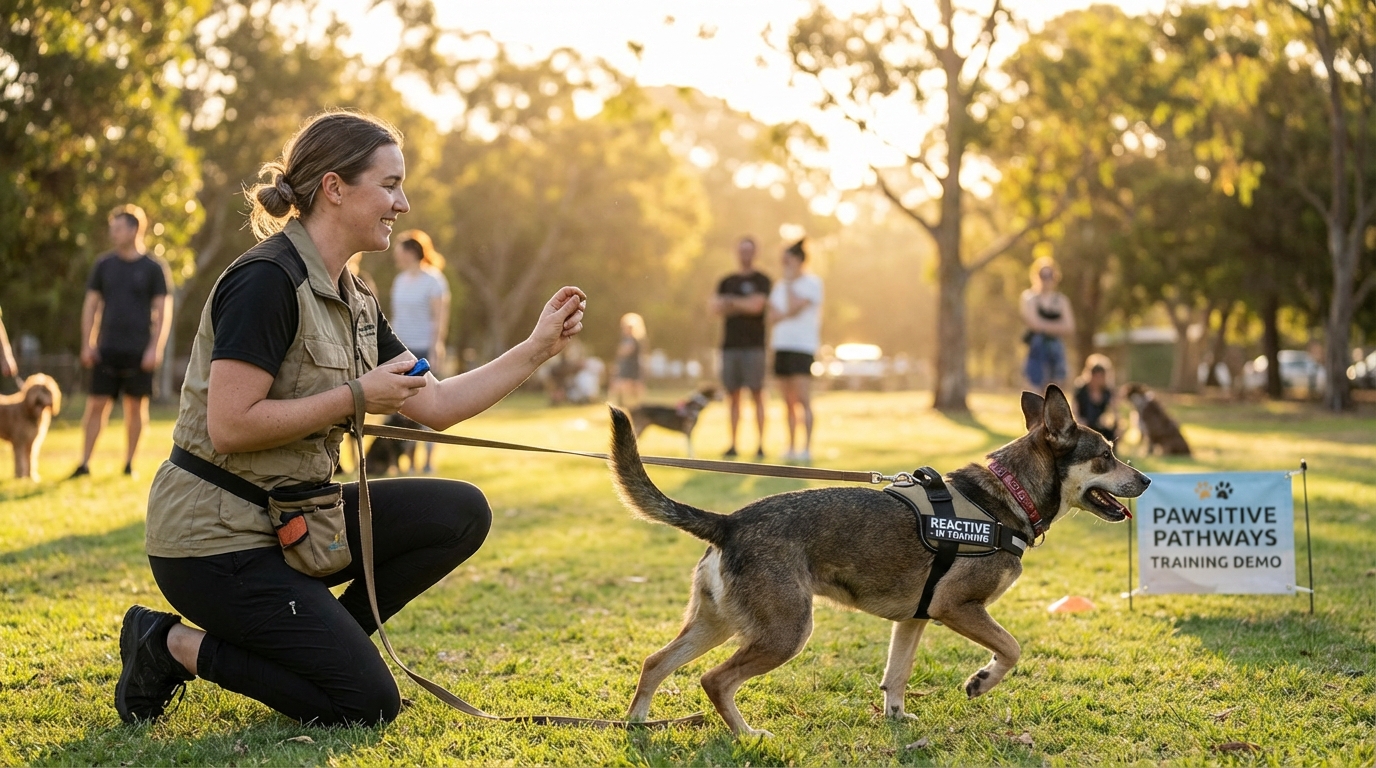 Positive reinforcement dog training session in Nanaimo