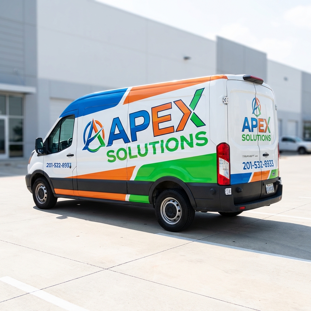Commercial branded vehicle wrap