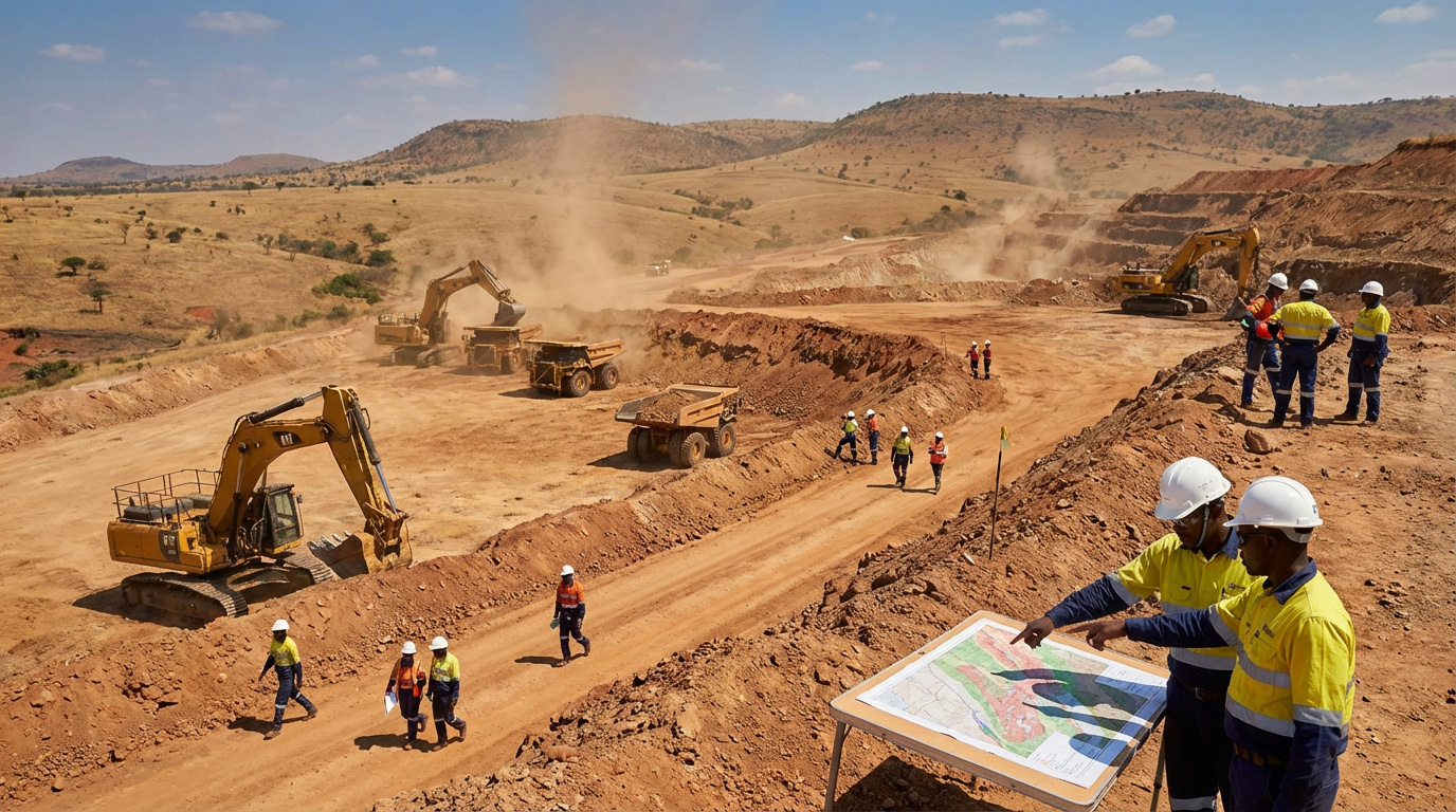 African gold mining operations