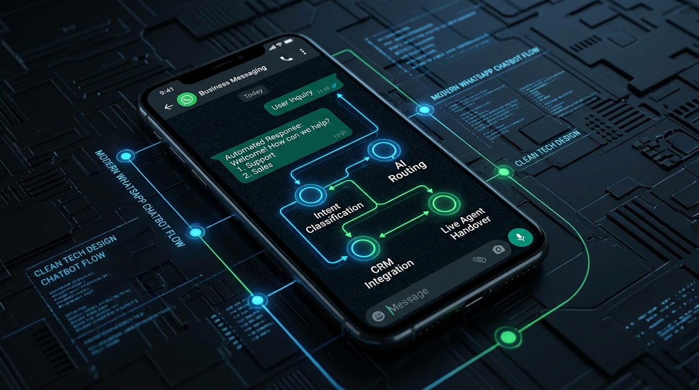 Fluxo de automação e chatbot inteligente do Talkerchat