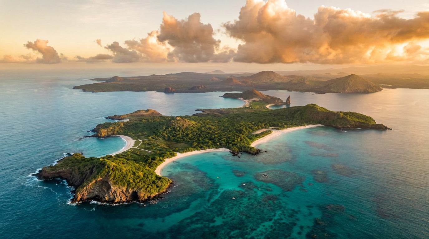 Galápagos Islands aerial view