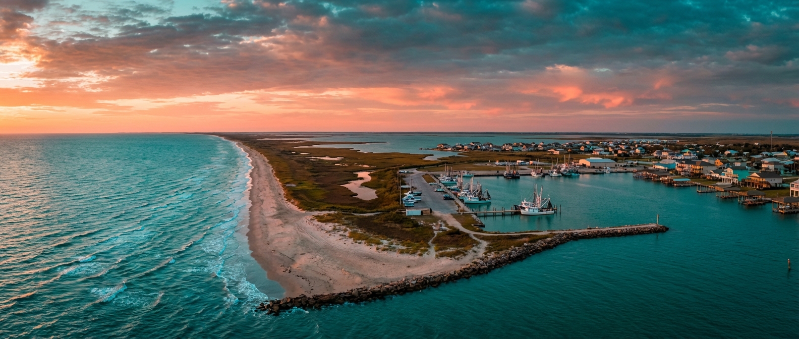 Port O'Connor Texas coastline
