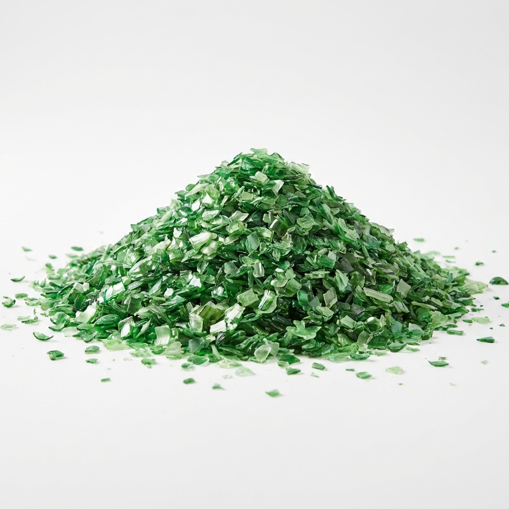 Green PET Flakes - Recycled Green Polyester for Fiber Production