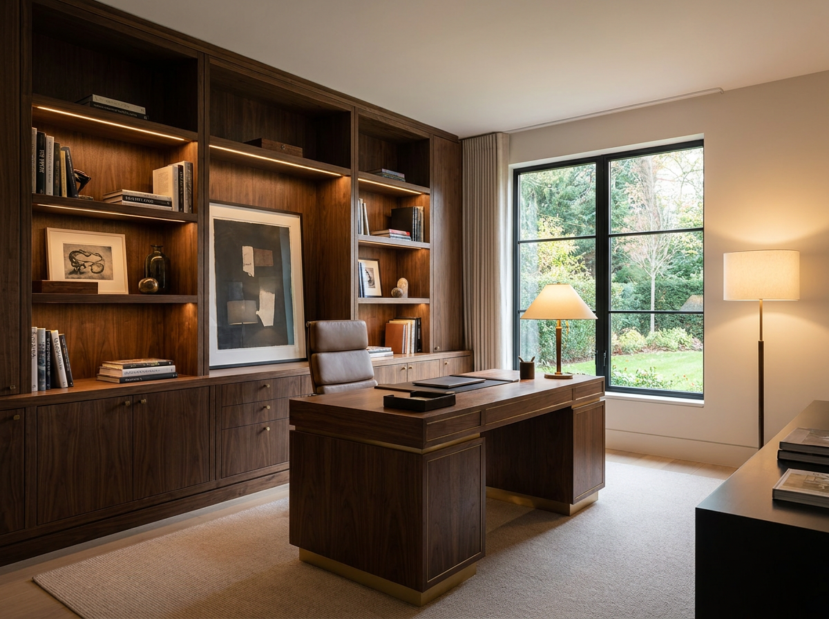 Walnut Flat-Panel Drawer Base