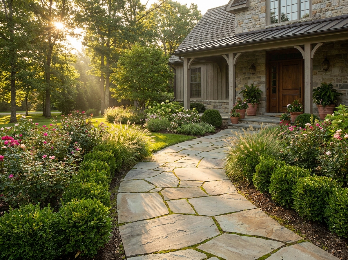 Front entry paver walkway